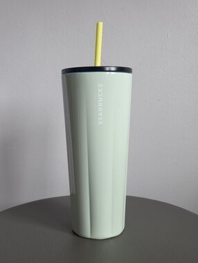 Starbucks 24oz Tumbler Mint Green Cold Cup Reusable Straw Insulated Travel Mug